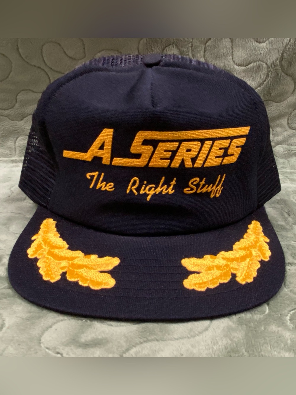 80s A Series, The Right Stuff, SnapBack Trucker Hat, Scrambled Egg Design, Read